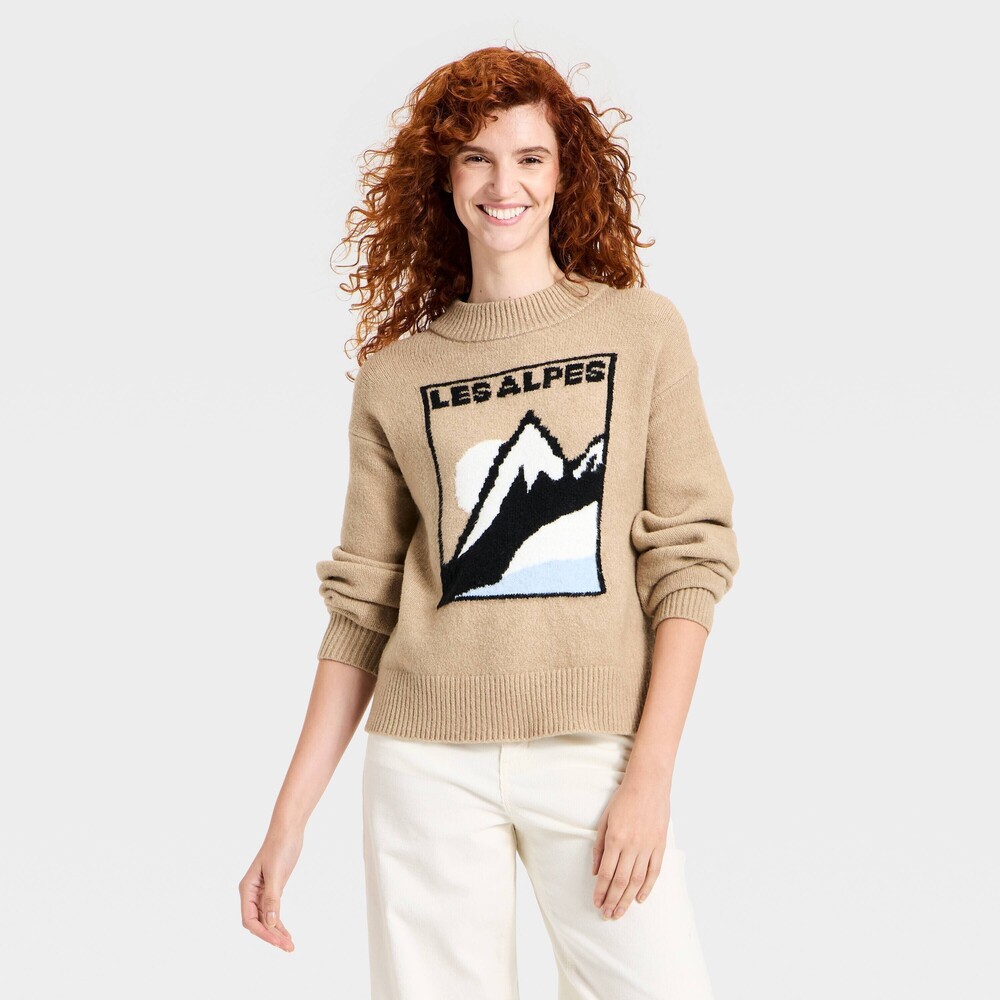 Women's Long Sleeve Cozy Alpine Crewneck Pullover Sweater - Universal Thread